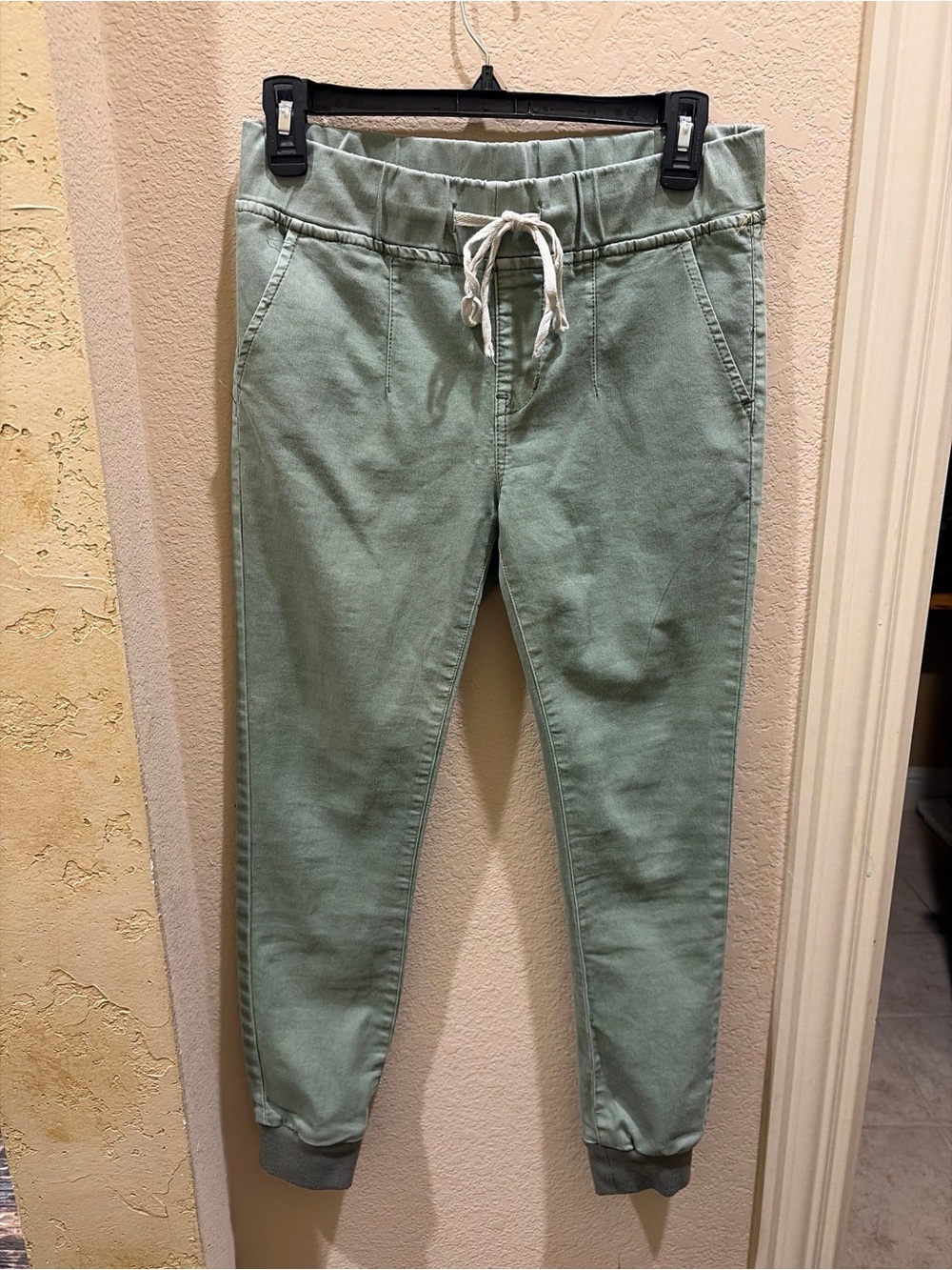 VIP Sage Green Skinny Jogger Jeans with Drawstring Junior 11/12